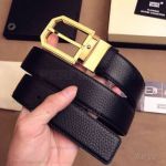 AAA Reversible Montblanc Belt Fake Online - All Gold Buckle